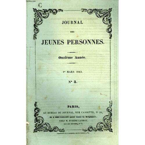 Journal Des Jeunes Personnes. N°3 - 11ème Année : Rubens Chez Vélasquez, Par Le Baron De Nilieuse - L'abbaye De Saint-Martin-Des-Champs