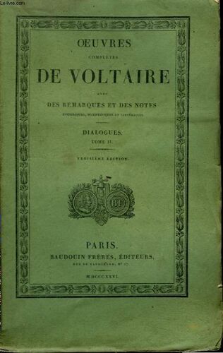 Oeuvres Complètes De Voltaire. Tome 50 : Dialogues, Tome Ii