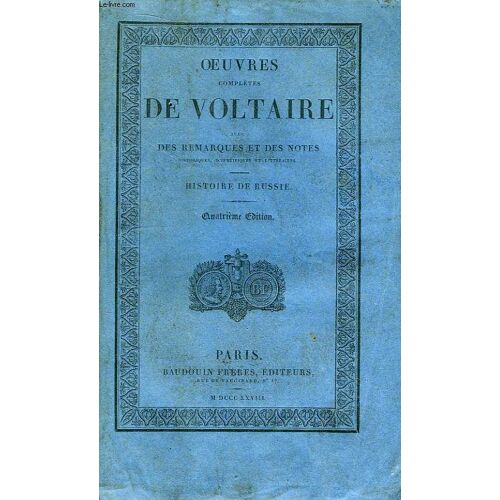 Oeuvres Complètes De Voltaire. Tome 31 : Histoire De Russie