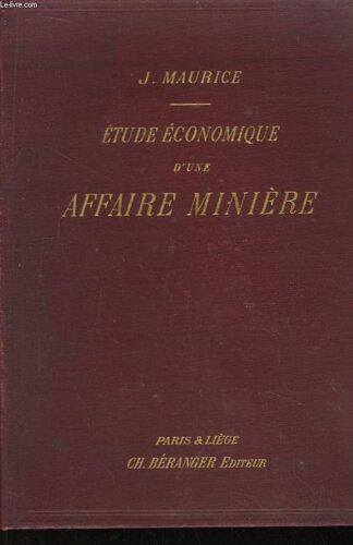 Etude Economique D'une Affaire Minière