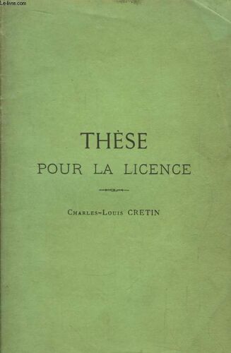 Thèse Pour La Licence. L'acte Public Sur Les Matières Ci-Après