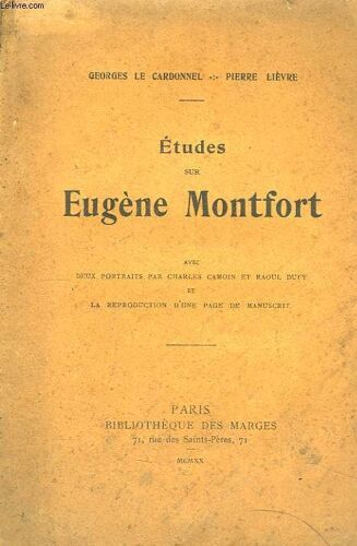 Etudes Sur Eugène Montfort