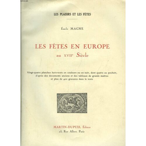 Les Fêtes En Europe Au Xviie Siècle