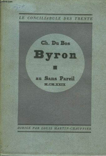 Byron Et Le Besoin De La Fatalité