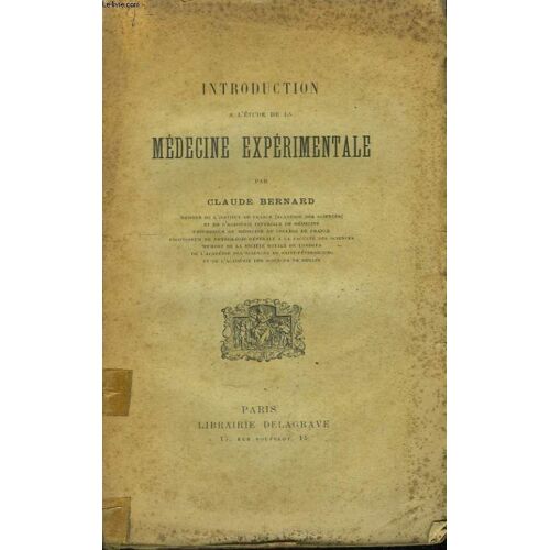 Introduction À L'etude De La Médecine Expérimentale