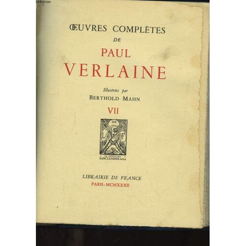 Oeuvres Complètes De Paul Verlaine. Tome Vii