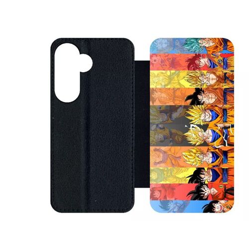 Etui À Rabat Pour Galaxy S24 - Dbz Sangoku Le Chemin Du Guerrier Saiyan - Simili-Cuir - Noir