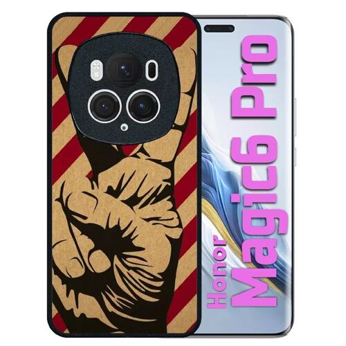 Coque Pour Honor Magic 6 Pro - Pop Art Victory - Silicone - Noir
