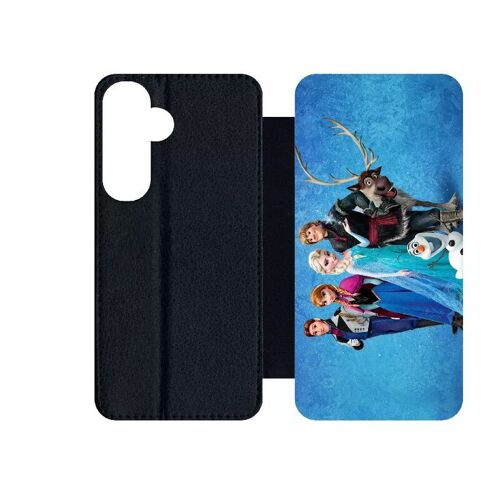 Etui À Rabat Pour Galaxy S24+ - Frozen Reine Des Neiges - Simili-Cuir - Noir