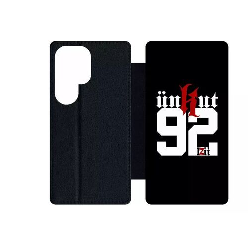 Etui À Rabat Pour Galaxy S24 Ultra - Unkut Haut De Seine 92 - Simili-Cuir - Noir