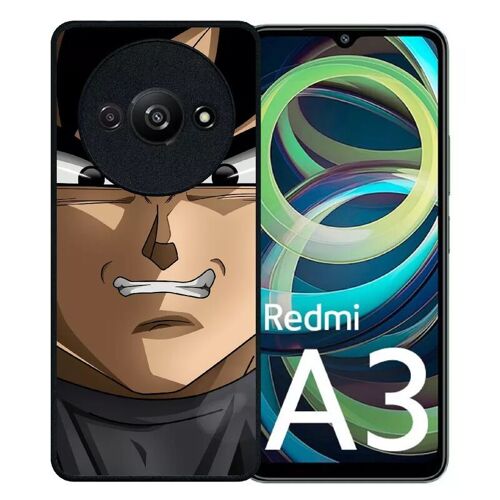 Coque Pour Redmi A3 - Dbz Black Goku Silent Warrior - Silicone - Noir
