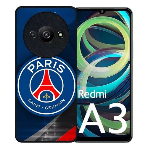 Coque Pour Redmi A3 - Psg Paris Saint Germain Metalise - Silicone - Noir