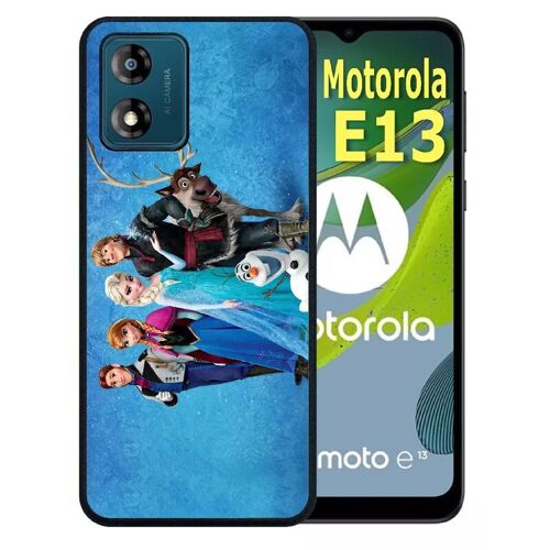 Coque Pour Motorola Moto E13 - Frozen Reine Des Neiges - Silicone - Noir