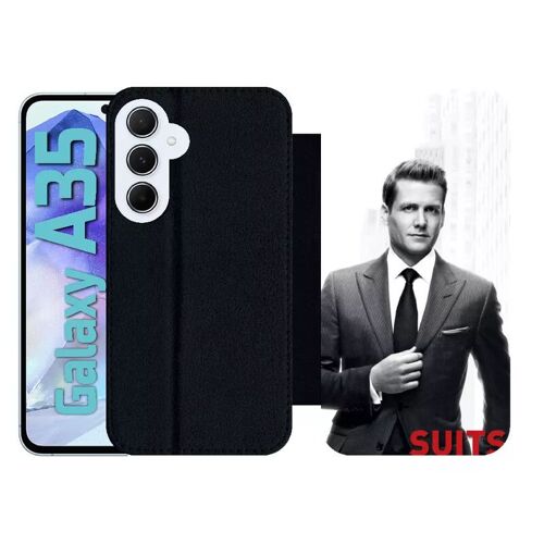Etui À Rabat Pour Galaxy A35 - Suits Harvey Specter - Simili-Cuir - Noir