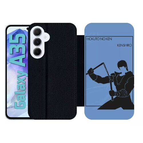 Etui À Rabat Pour Galaxy A35 - Hokuto No Ken Kenshiro - Simili-Cuir - Noir