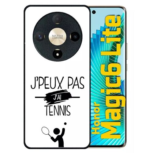 Coque Pour Honor Magic 6 Lite - J Peux Pas J Ai Tennis Fond Blanc - Silicone - Noir