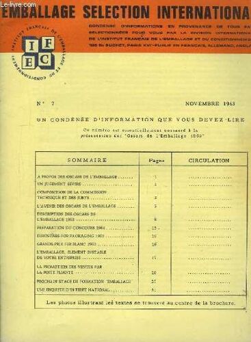 Emballage Selection International N°7