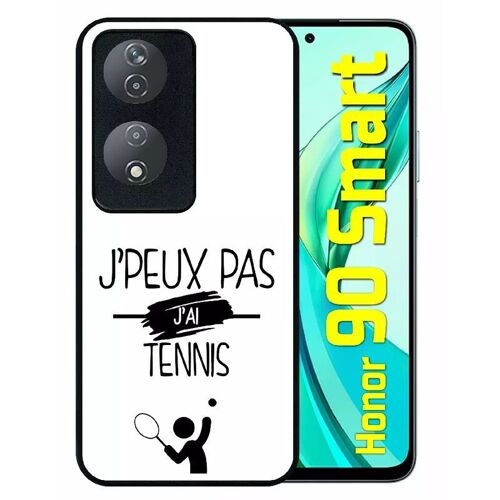 Coque Pour Honor 90 Smart - J Peux Pas J Ai Tennis Fond Blanc - Silicone - Noir