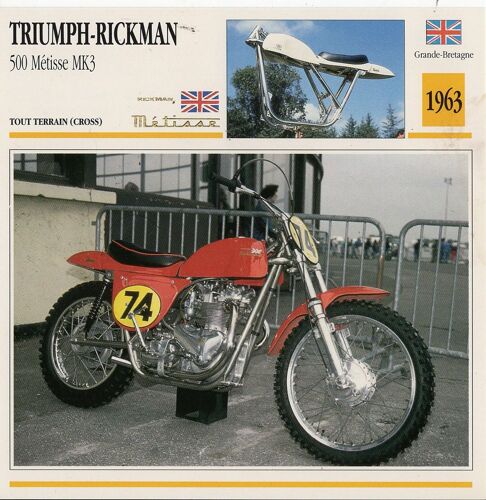 Fiche Moto Passion Triumph-Rickman 500 Métisse Mk3