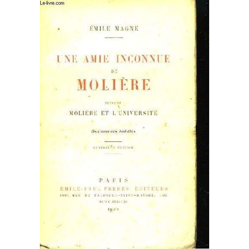 Une Amie Inconnue De Molière