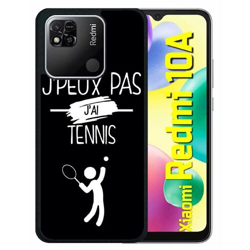 Coque Pour Redmi 10a - J Peux Pas J Ai Tennis Fond Noir - Silicone - Noir