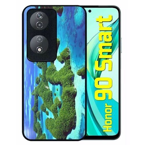 Coque Pour Honor 90 Smart - Plage Avec Dunes De Verdure - Silicone - Noir