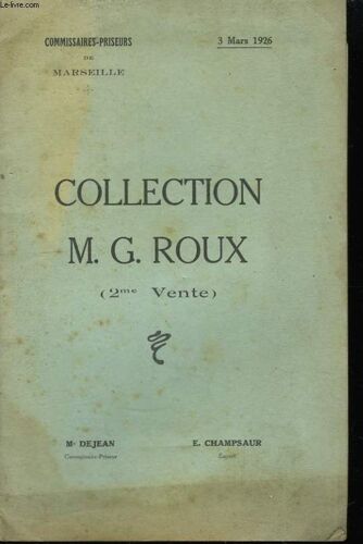 Collection M.G. Roux (2ème Vente