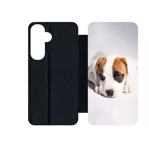 Etui À Rabat Pour Galaxy S24+ - Chiot - Simili-Cuir - Noir
