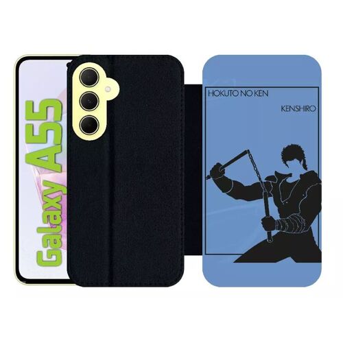 Etui À Rabat Pour Galaxy A55 - Hokuto No Ken Kenshiro - Simili-Cuir - Noir