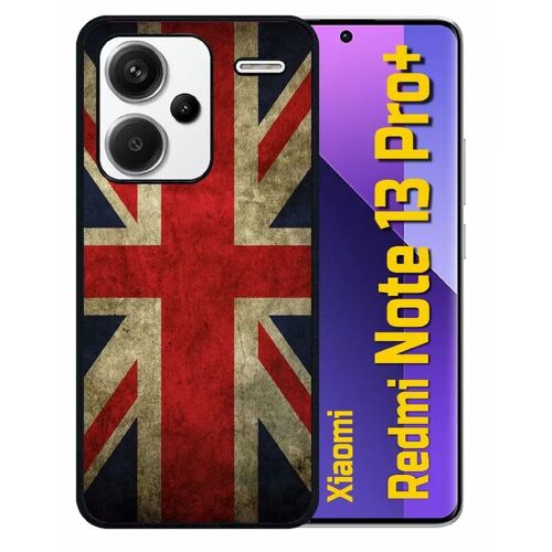 Coque Pour Redmi 13 Pro+ - Drapeau Uk Royaume Uni Grunge Flag - Silicone - Noir