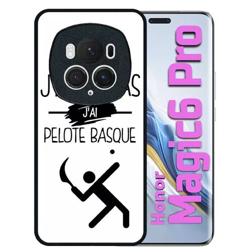 Coque Pour Honor Magic 6 Pro - J Peux Pas J Ai Pelote Basque 1 - Silicone - Noir