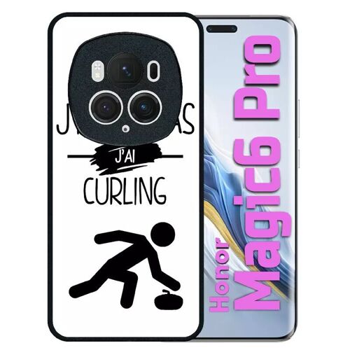 Coque Pour Honor Magic 6 Pro - J Peux Pas J Ai Curling 1 - Silicone - Noir