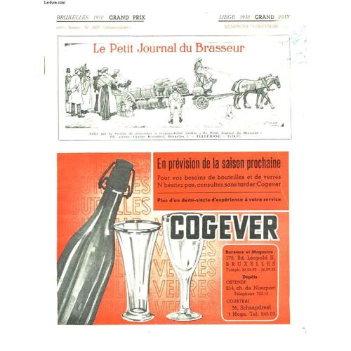 Le Petit Journal Du Brasseur N°2425, 60ème Année