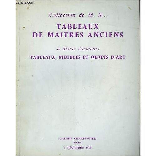 Catalogue De Vente Aux Enchères De Tableaux De Maîtres Anciens