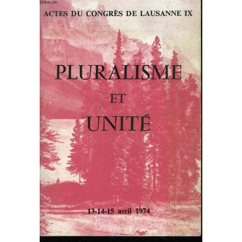 Pluralisme Et Unité