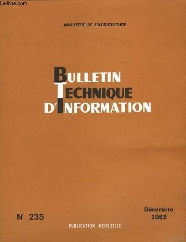 Bulletin Technique D'information N°235