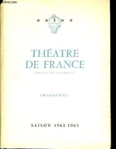 Programme Saison 1962 - 1963