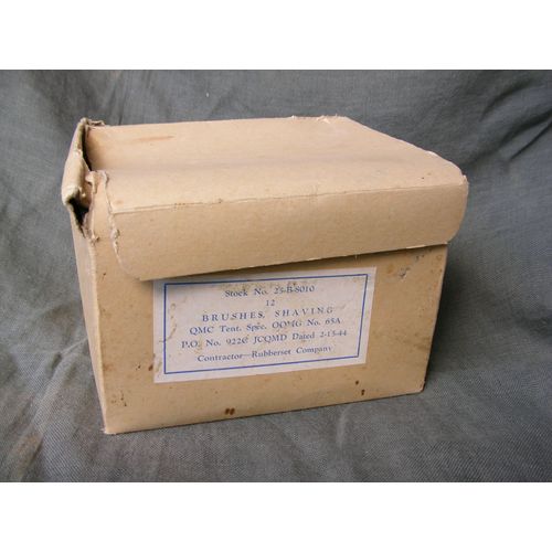 Ww2 Us Boite Vide Pour 12 Blaireaux Réglementaire Militaire Américain 15 Fév 1944