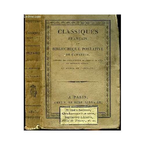 Classiques Français Ou Bibliothèque Portative De L'amateur. La Henriade