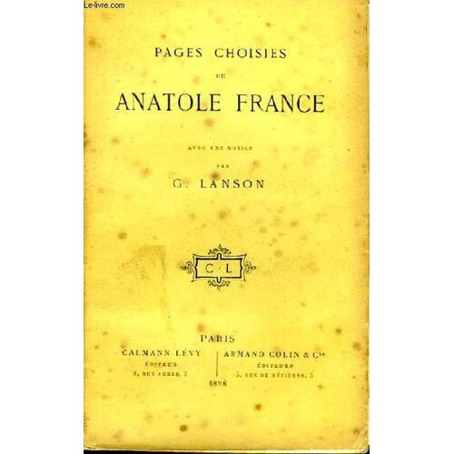Pages Choisies De Anatole France