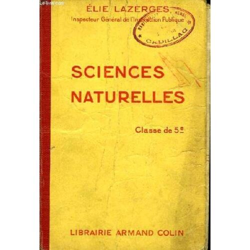 Sciences Naturelles. Classe De 5ème