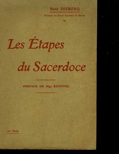 Les Etapes Du Sacerdoce