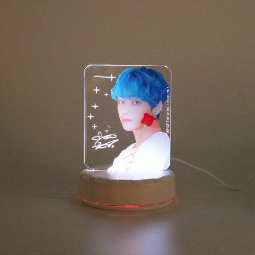 Bâton Lumineux Led En Plastique Acrylique, Couleur Changeante, Veilleuse, Image En Acrylique, Modèle De Persona, Ornement