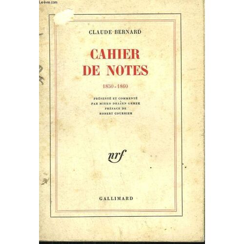 Cahier De Notes. 1850 - 1860
