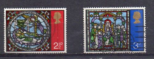 Royaume-Uni- Lot De 2 Timbres Oblitérés- Vitraux