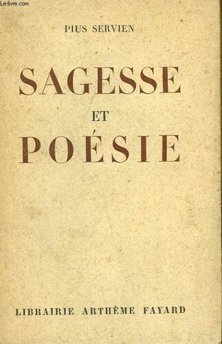 Sagesse Et Poesie