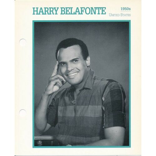 Movie Star Card [Carte Perforée En Langue Anglaise] Harry Belafonte