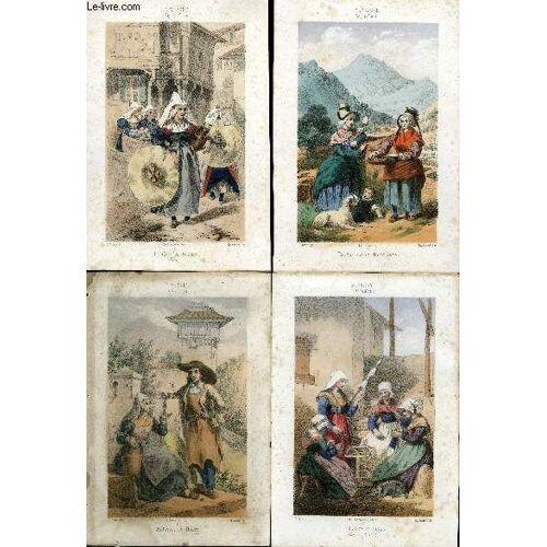 Gravure 19eme Couleurs - Lot De 20 Gravures D'auvergne