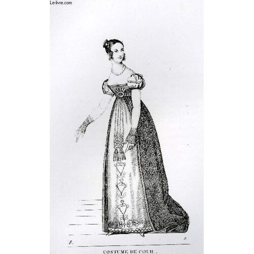 Gravure 19eme Noir Et Blanc - Costume De Cours