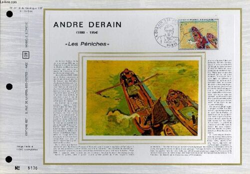 Feuillet Artistique Philatelique Sur Soie - Cef - Andre Derain - 1880-1954 - Les Peniches - N° 217s - N°33 Soie